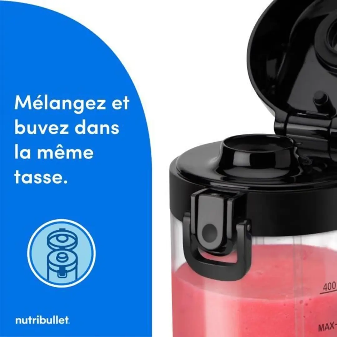 NutriBullet NBP003B Draagbare Blender - 100W - 0,48L - Zwart