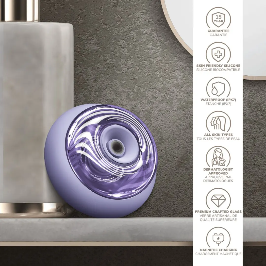 GESKE GK000699PL01 SmartSonic Massager 9-in-1 - Purple