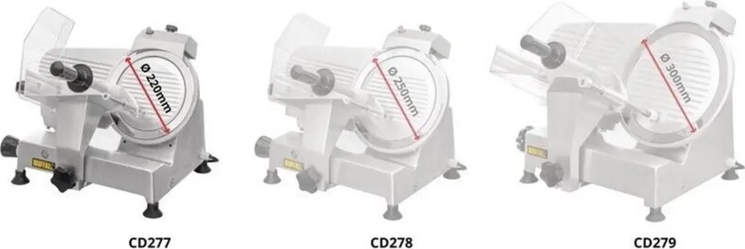 Buffalo CD277 Vleessnijmachine 22cm - 120W