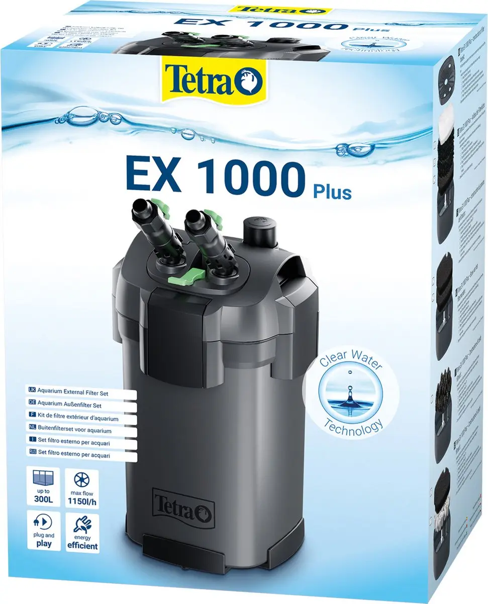 Tetra Ex Buitenfilter 1000 Plus Aquariumfilter 1150L/h