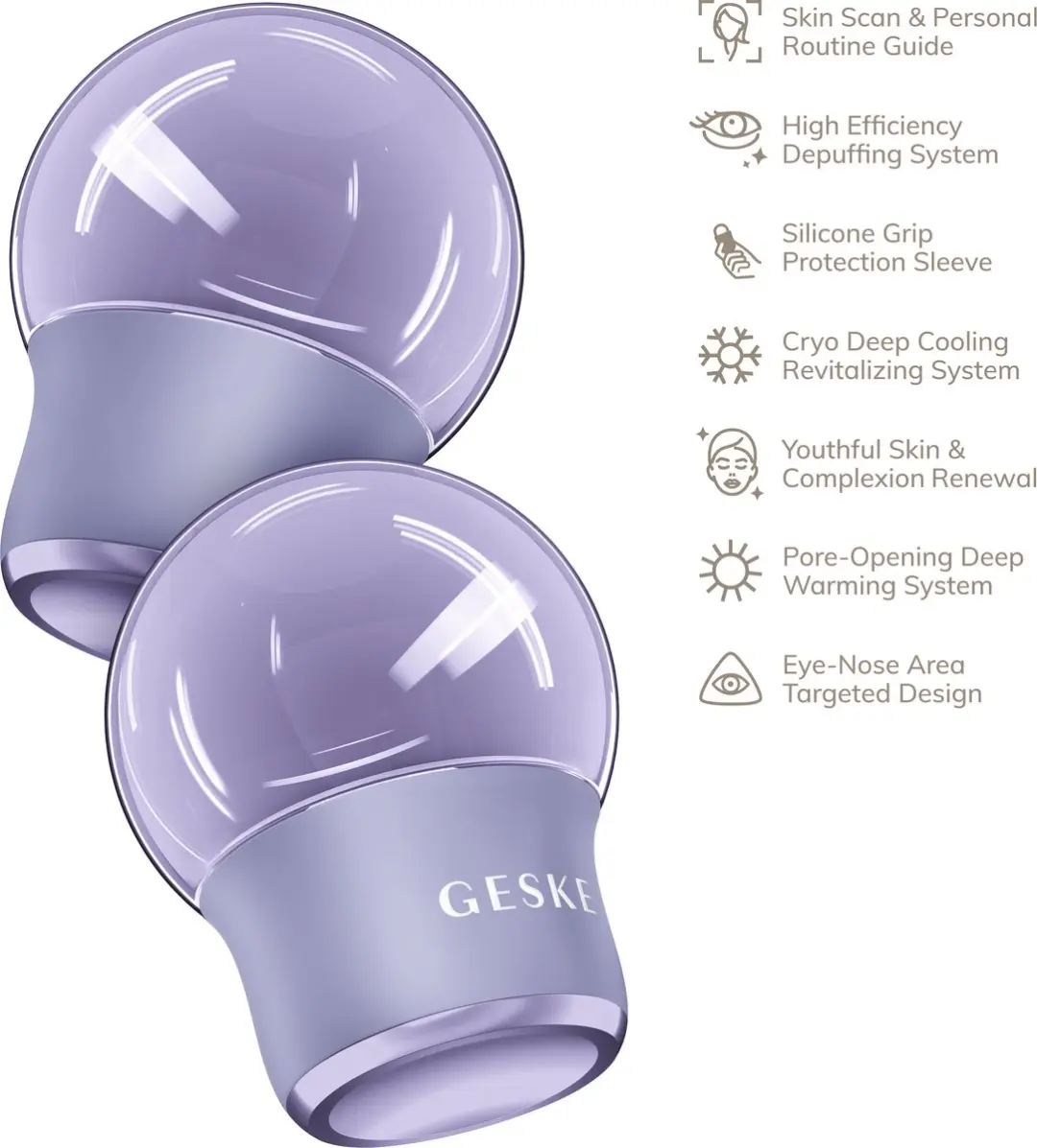 GESKE GK000701PL01 SmartAppGuided Cool & Warm Massager - Purple