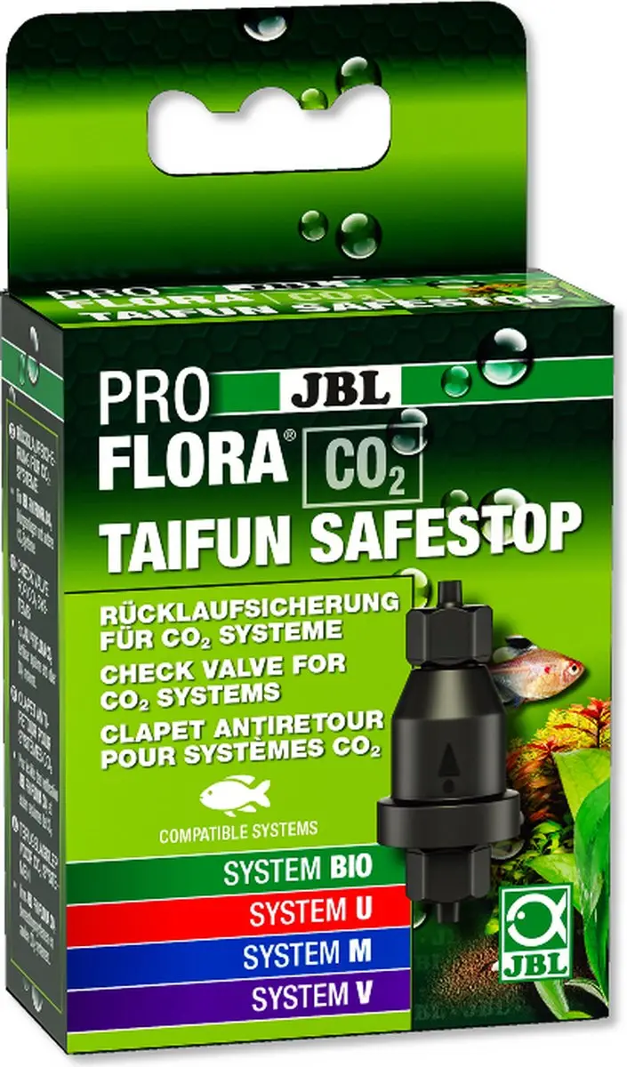 JBL ProFlora CO2 Taifun SafeStop Waterterugloopventiel