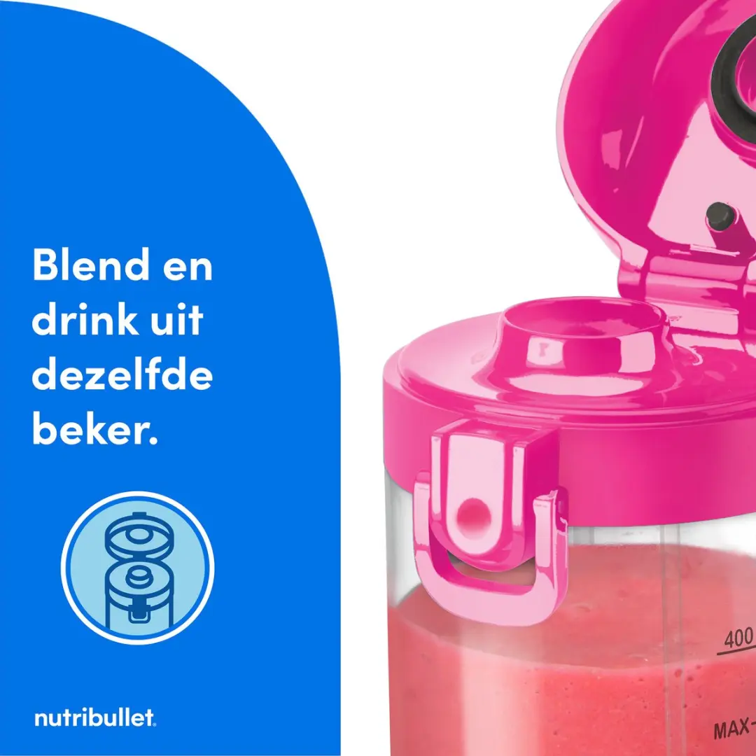 NutriBullet Portable Blender - 200W - Fel Roze - afbeelding 6 van 6