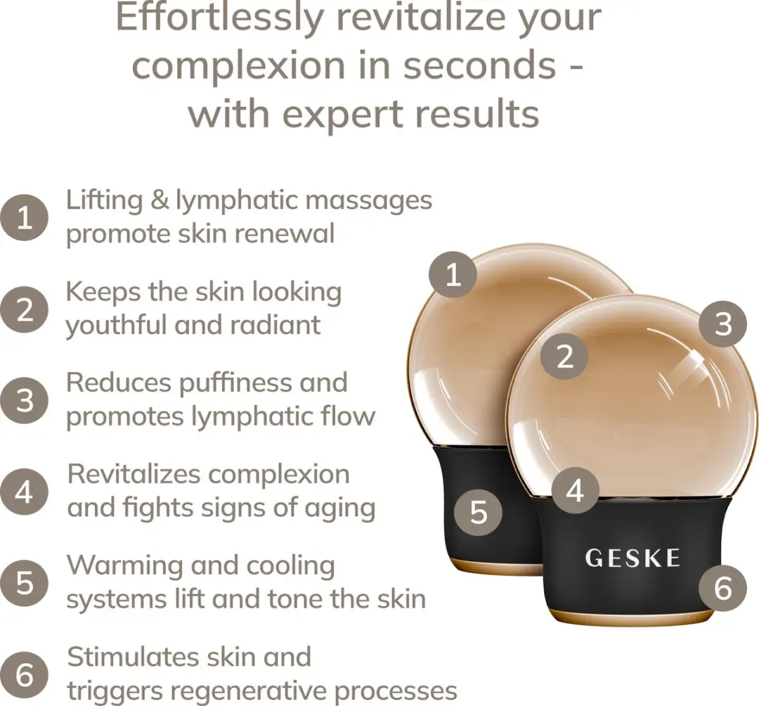 GESKE GK000701GY01 SmartAppGuided Cool & Warm Massager - 7-in-1 - Gray