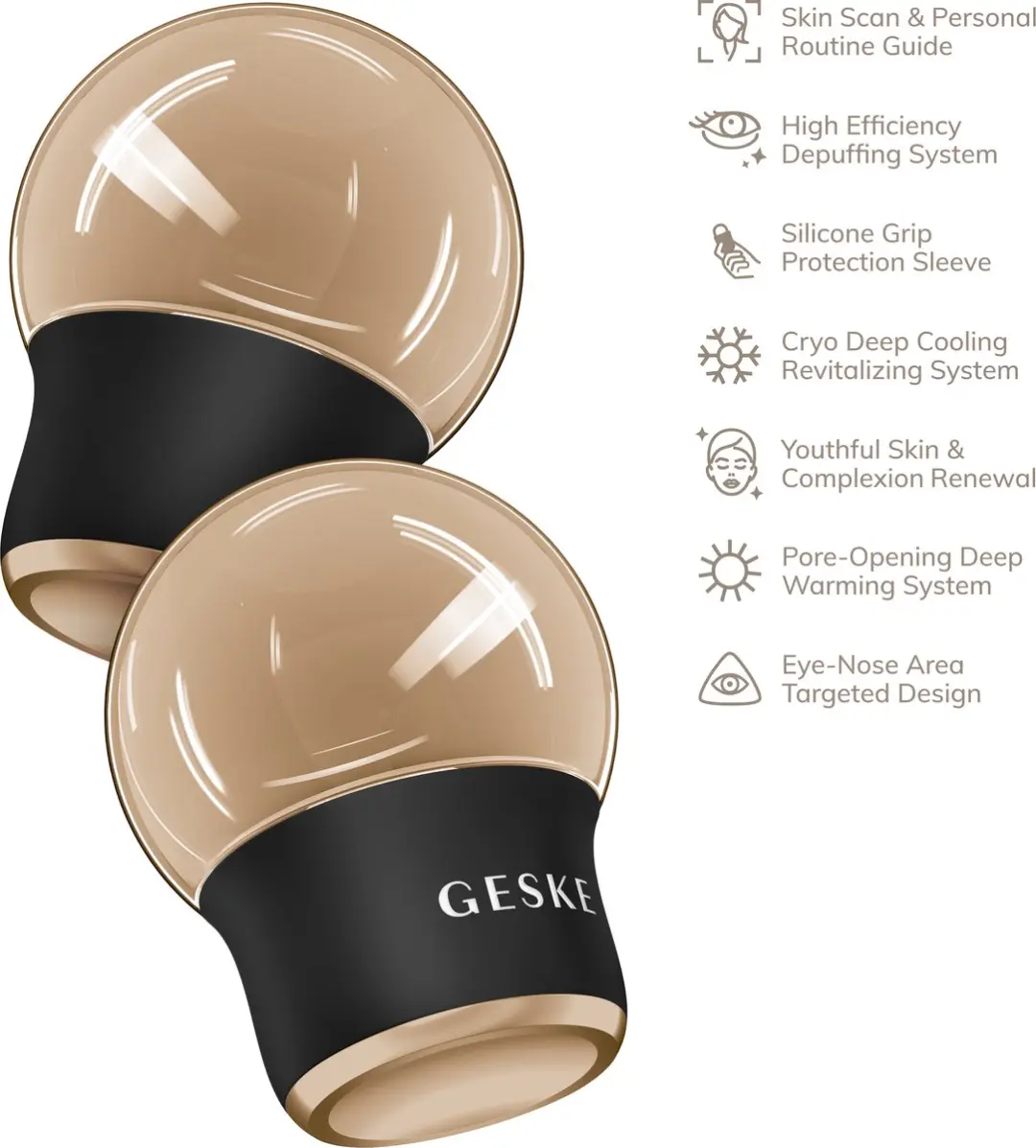 GESKE GK000701GY01 SmartAppGuided Cool & Warm Massager - 7-in-1 - Gray