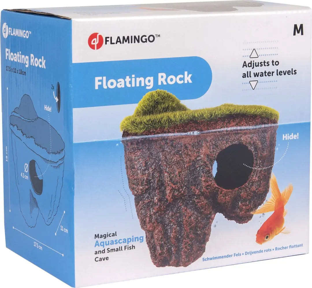 Flamingo Krag Decoratie Vis Ad Rots Bruin M - 17,5x11x18cm