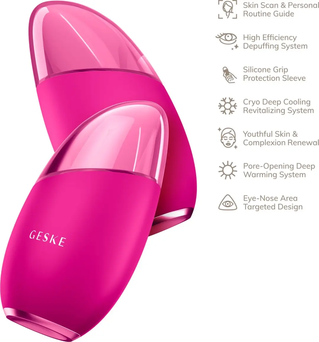 GESKE GK000700MG01 SmartAppGuided Cool & Warm Gezichtsmassager 7-in-1 - Magenta
