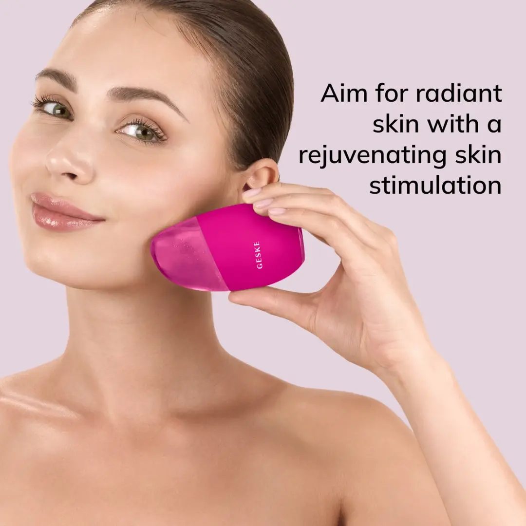 GESKE GK000700MG01 SmartAppGuided Cool & Warm Gezichtsmassager 7-in-1 - Magenta