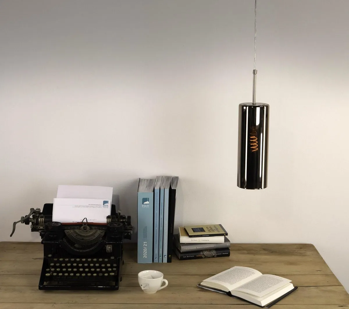Eglo Selvino Hanglamp E27 - Koperkleurig glas Ø10cm - afbeelding 6 van 6