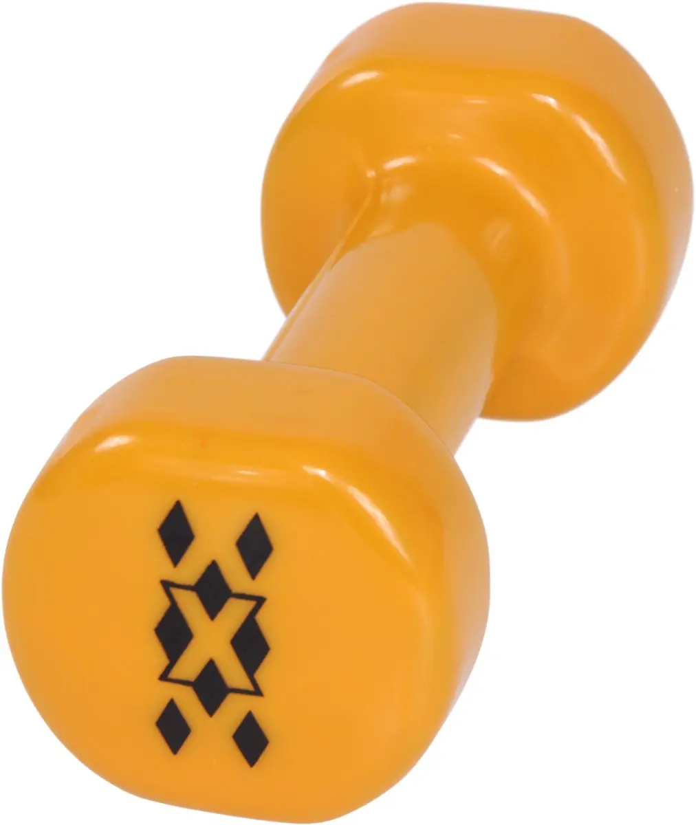 LifeMaxx Vinyl Dumbbellset 1,5kg - 2 Stuks - Oranje