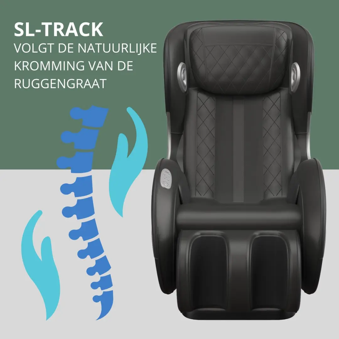 NRG Wellness Shiatsu Massagestoel Sofa 2D R8526B - Full Body - Zero Gravity - Zwart