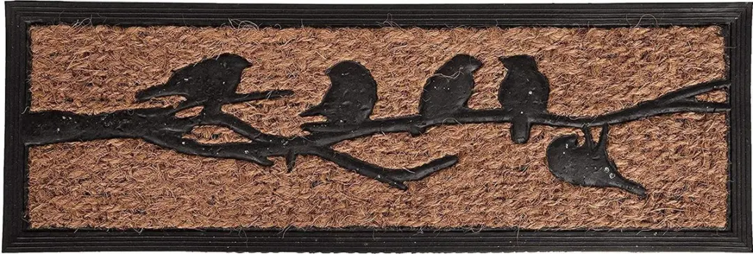 Esschert Design Deurmat Vogels Rubber/Kokos 75x25cm