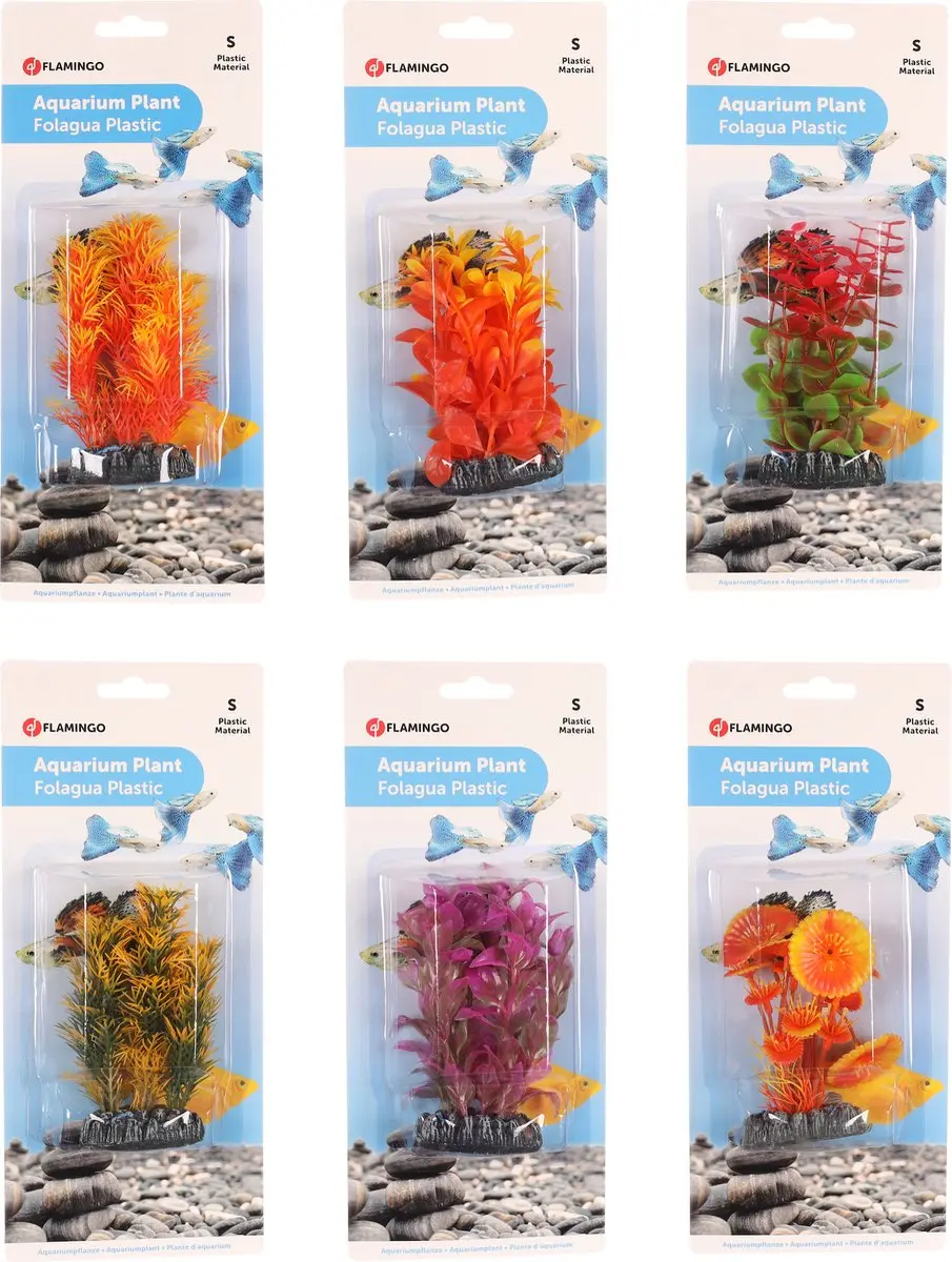 Flamingo Aquariumplant Plastic Cuba 12cm