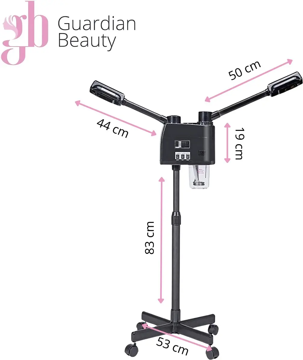 Guardian Beauty Gezichtsstomer 2-in-1 Hete & Koude Ozon Stoom - Zwart