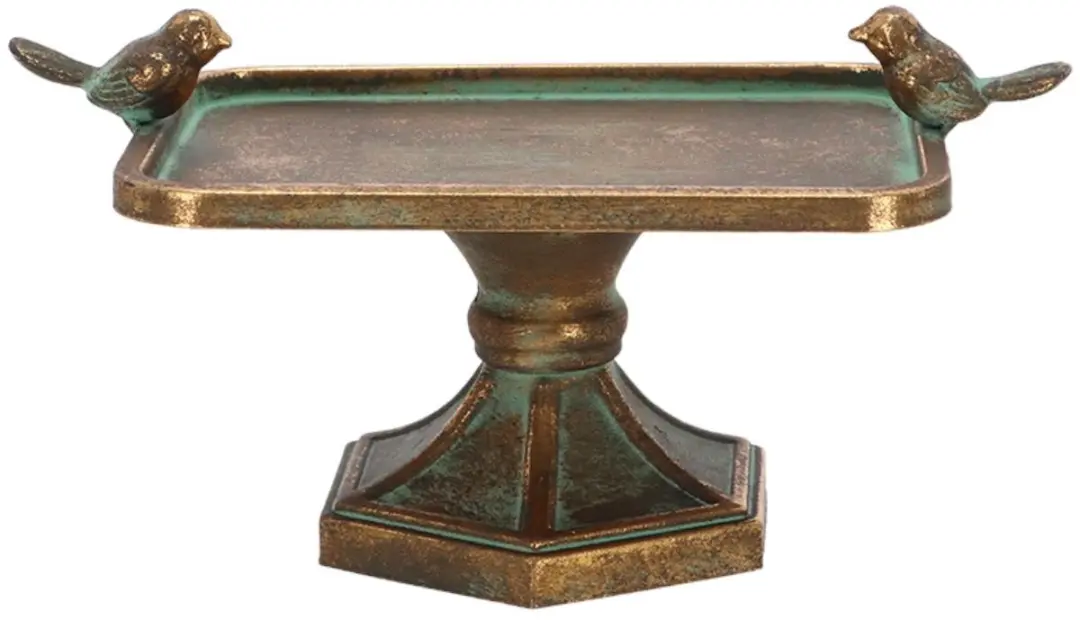 Esschert Design Aged Metal Vogelbad M - Bruin