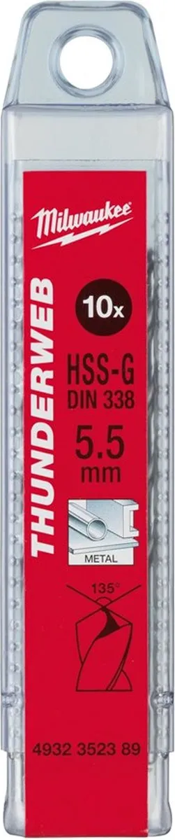 Milwaukee Thunderweb Metaalboren DIN 338