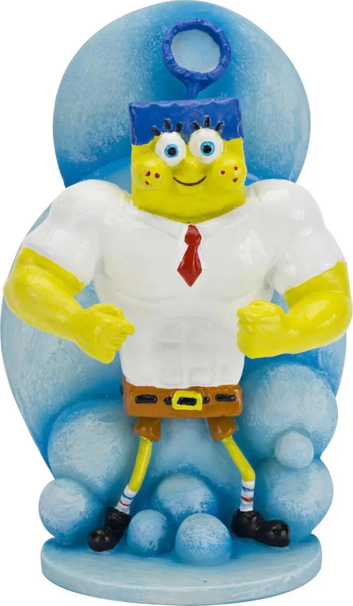 Nickelodeon Spongebob Ornament - Pumped Up - Blauw/Geel/Wit