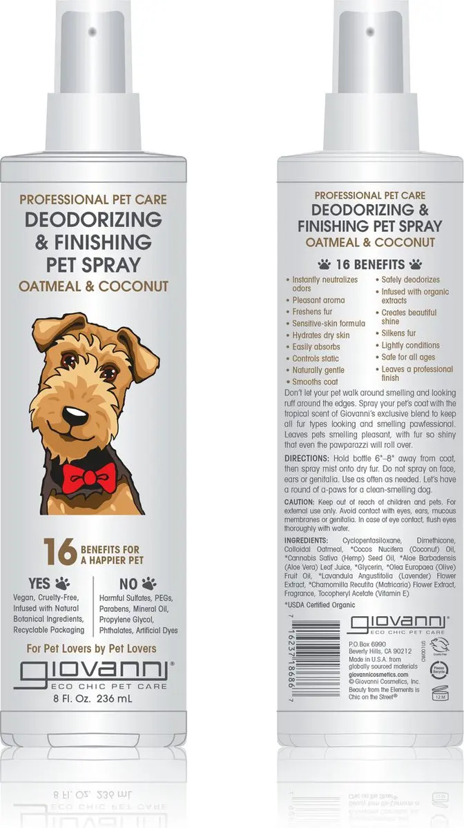 Giovanni Professional Vegan Vachtspray 0.30L
