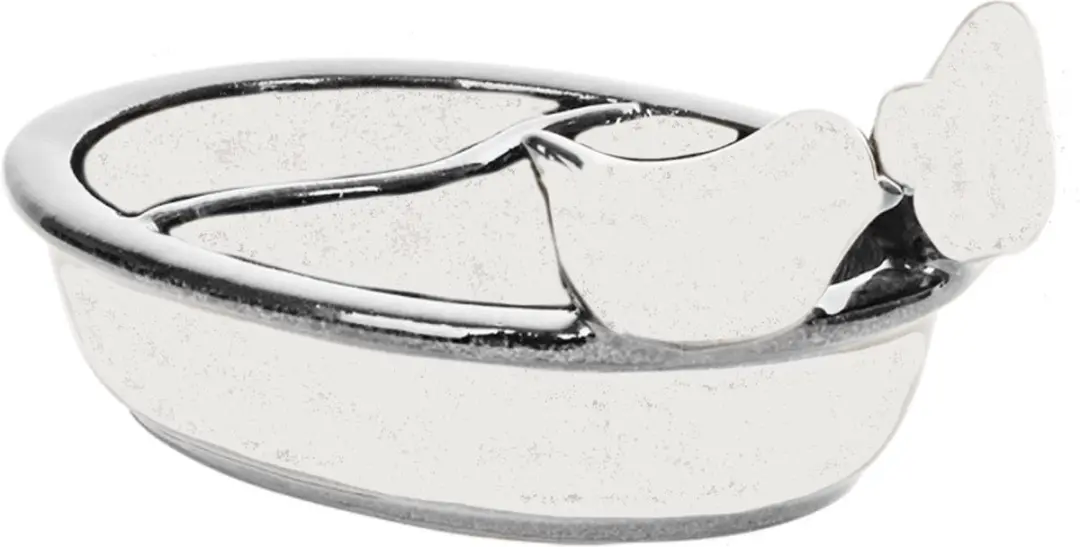 Esschert Design Vogelvoeder- en drinkschaal Wit Keramiek 21cm