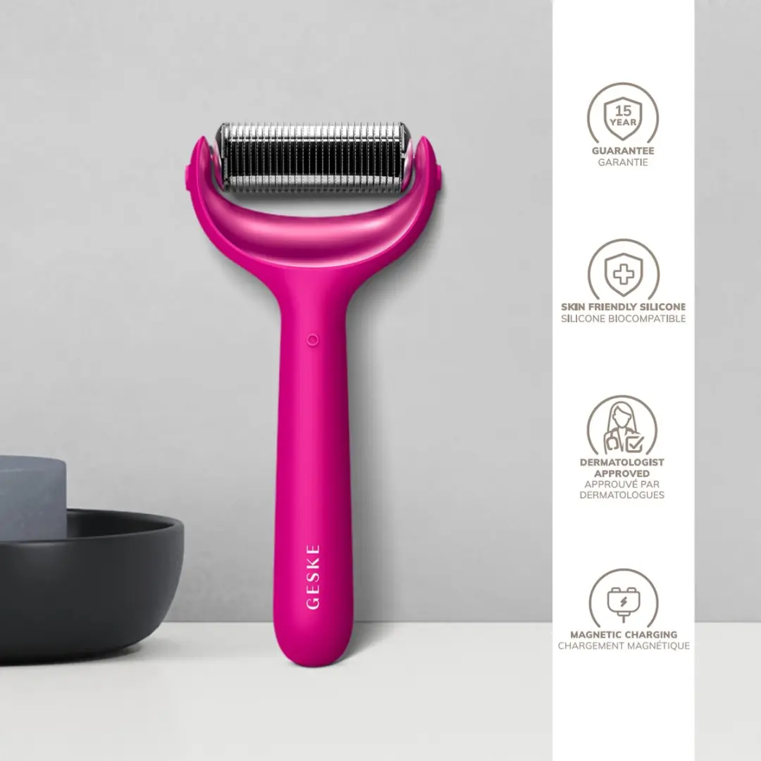 GESKE SmartAppGuided MicroNeedle Roller 8-in-1 - Magenta