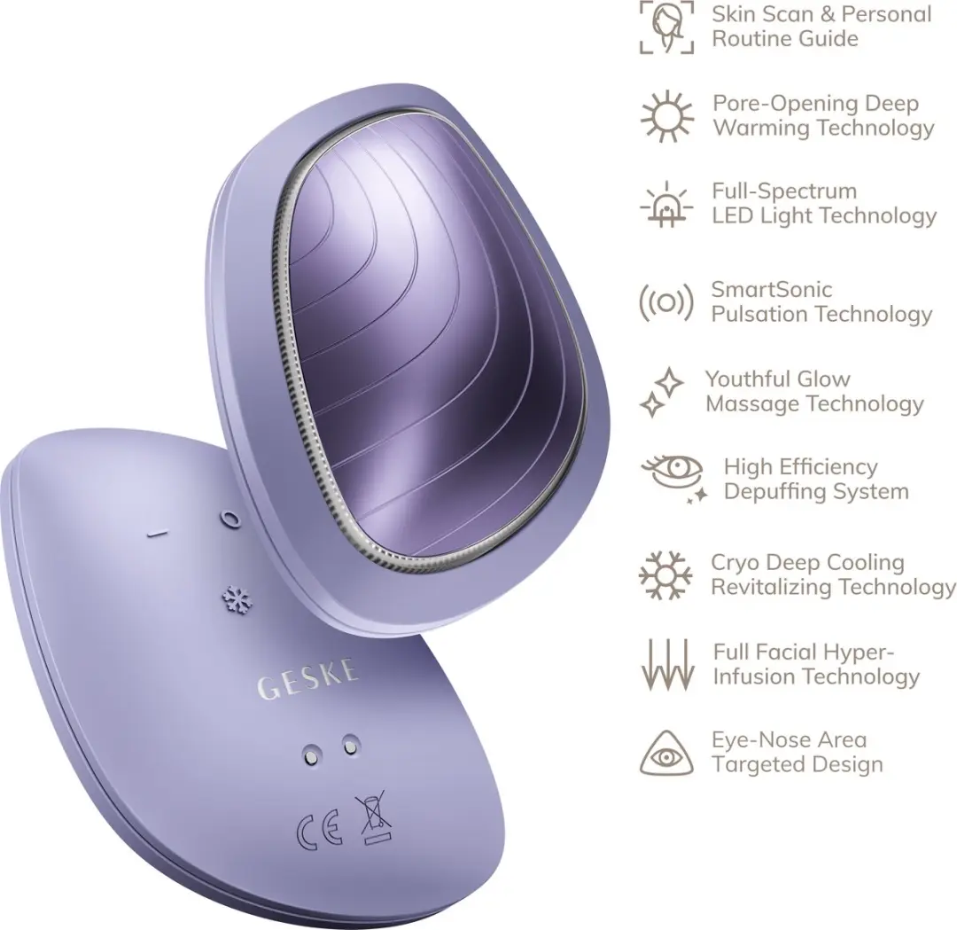 Geske SmartAppGuided Sonic Warm & Cool Mask GK000002PL01 - Paars - afbeelding 6 van 6