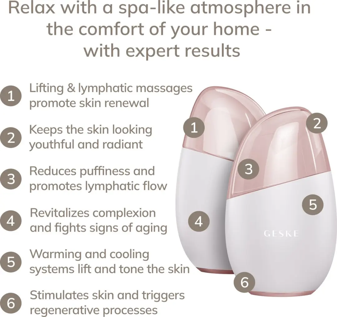 GESKE GK000700SL01 SmartApp Oog & Gezichtsmassager 7-in-1 - Starlight - afbeelding 6 van 6