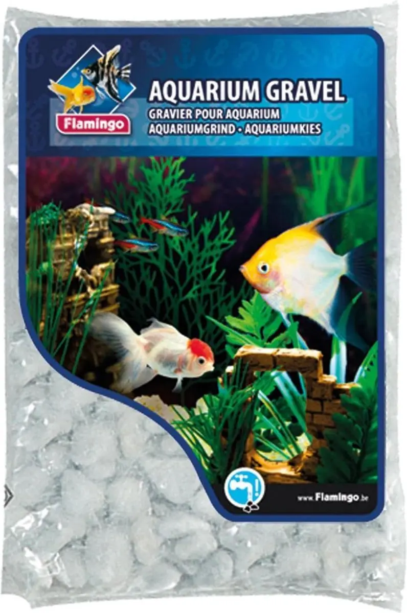 Flamingo Aquariumbodembedekking Carara Rond - Grijs 21.5x15x2.5cm