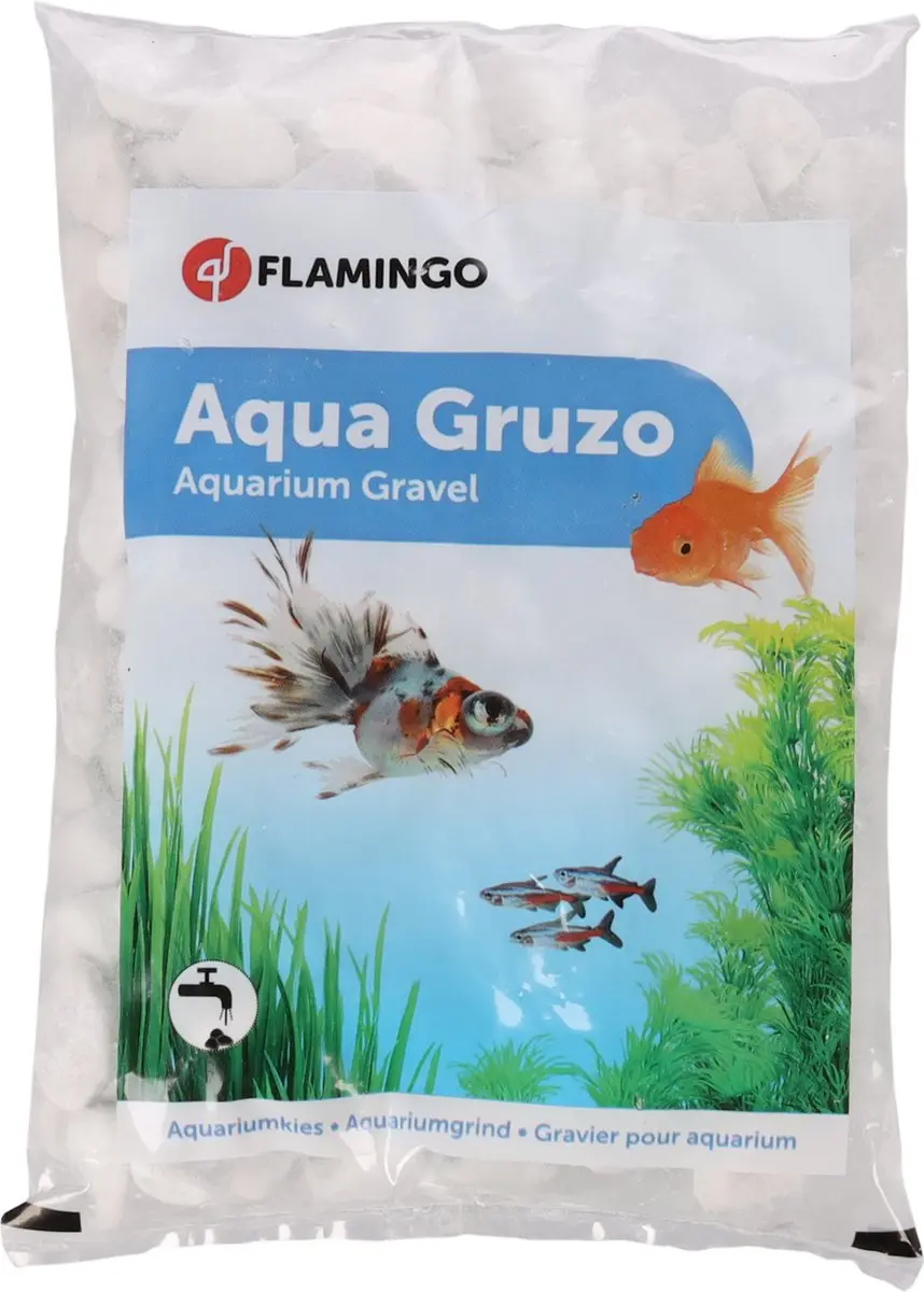 Flamingo Aquariumbodembedekking Carara Rond - Grijs 21.5x15x2.5cm
