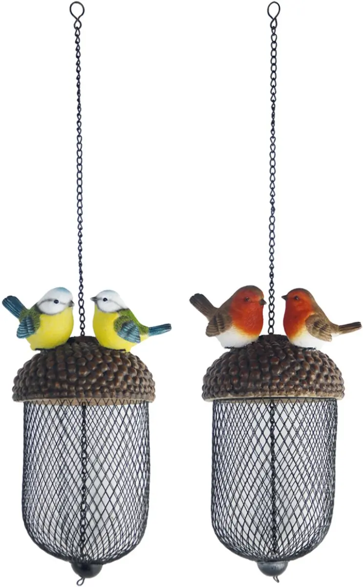 Esschert Design Voederhanger Roodborst - Vogelhuisje Multi