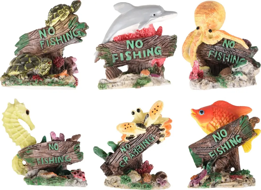 Flamingo Aquarium Decoratie No Fishing - 1 Stuk