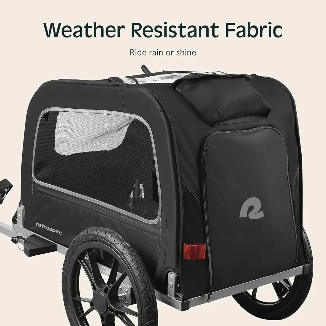 Retrospec Fietstrailer voor Honden - Zwart