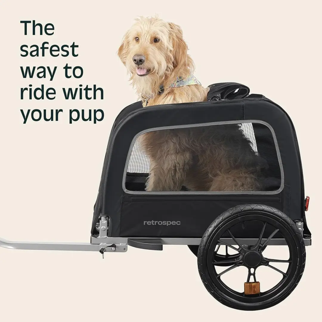 Retrospec Fietstrailer voor Honden - Zwart