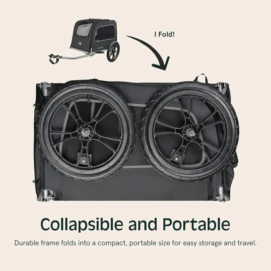 Retrospec Fietstrailer voor Honden - Zwart