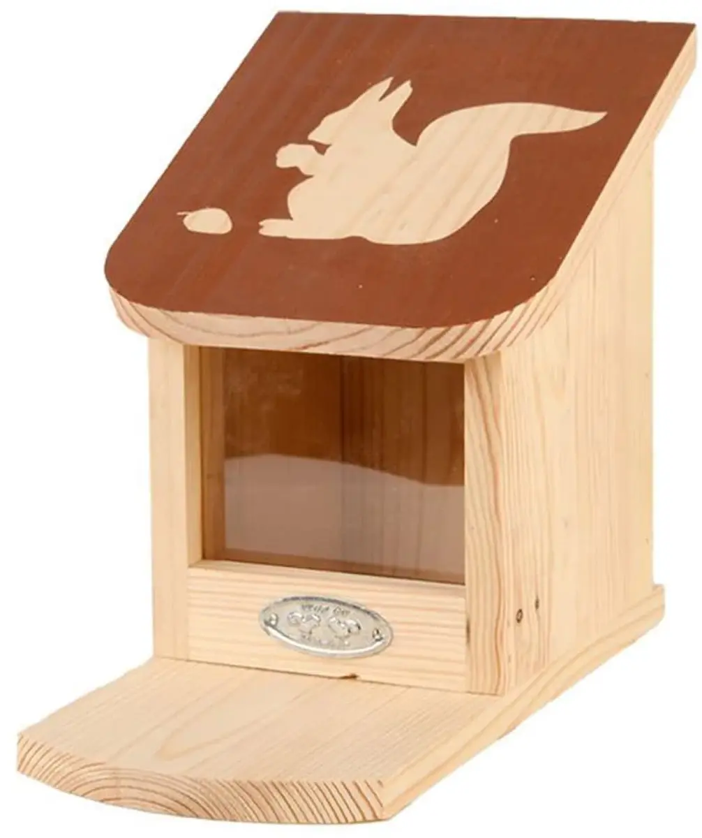 Esschert Design Eekhoornvoederhuisje Diapositief - 14,9x25x20cm - Bruin