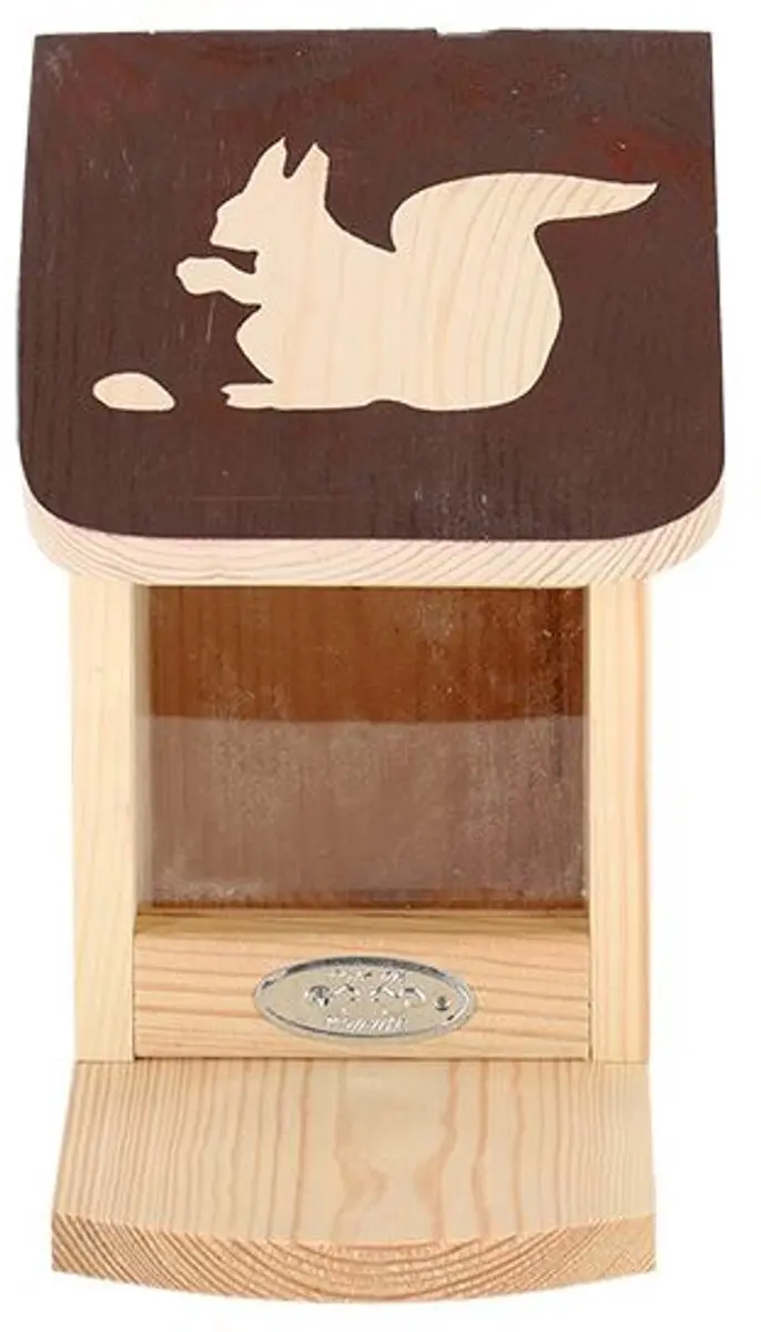 Esschert Design Eekhoornvoederhuisje Diapositief - 14,9x25x20cm - Bruin