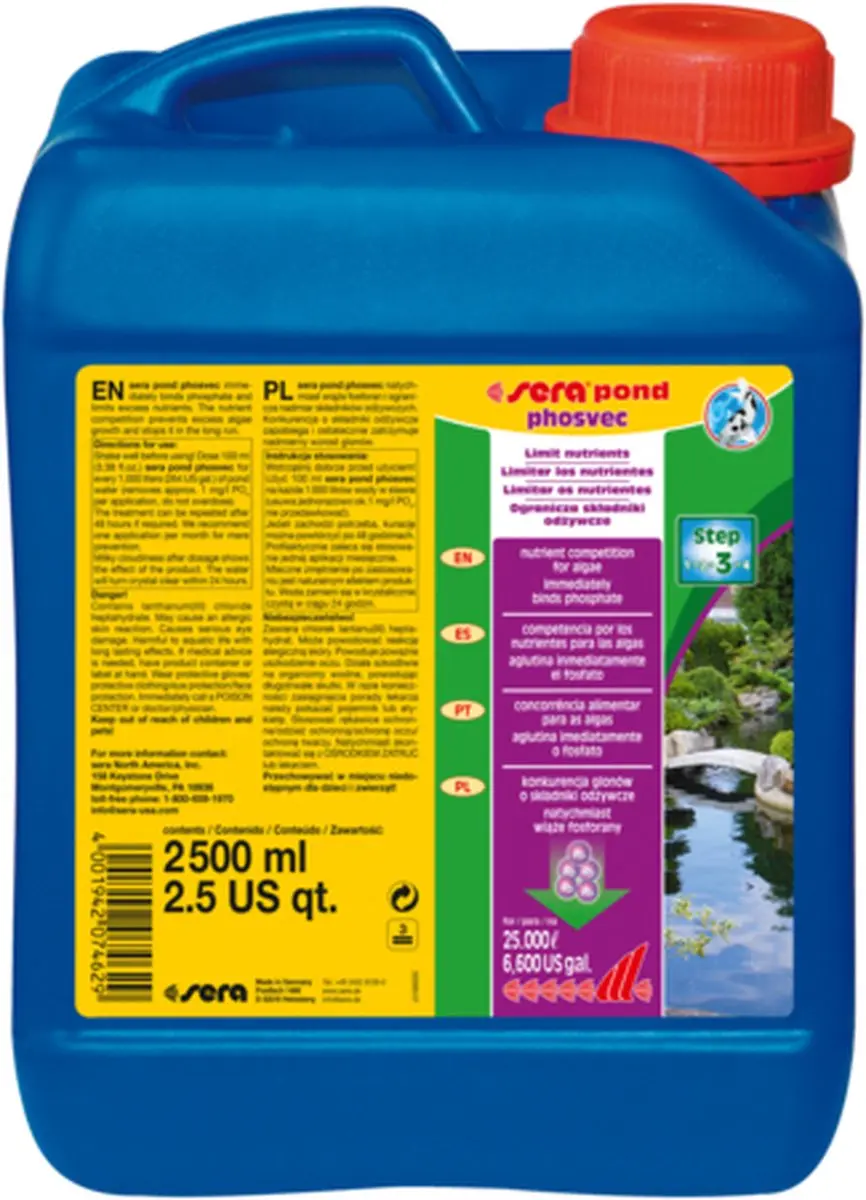 Sera Pond PhosVec 0,5L - 5000L Aquarium