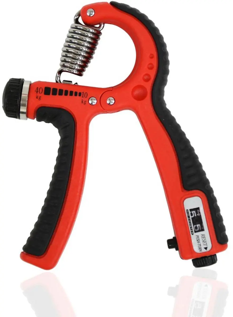 Gymstick Verstelbare Handknijper 10-40 kg - Rood/Zwart - afbeelding 6 van 6
