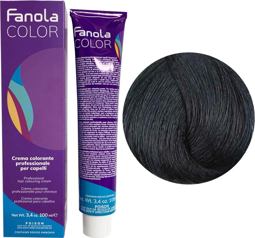 Fanola Professional Colouring Cream 1.10 Blue Black