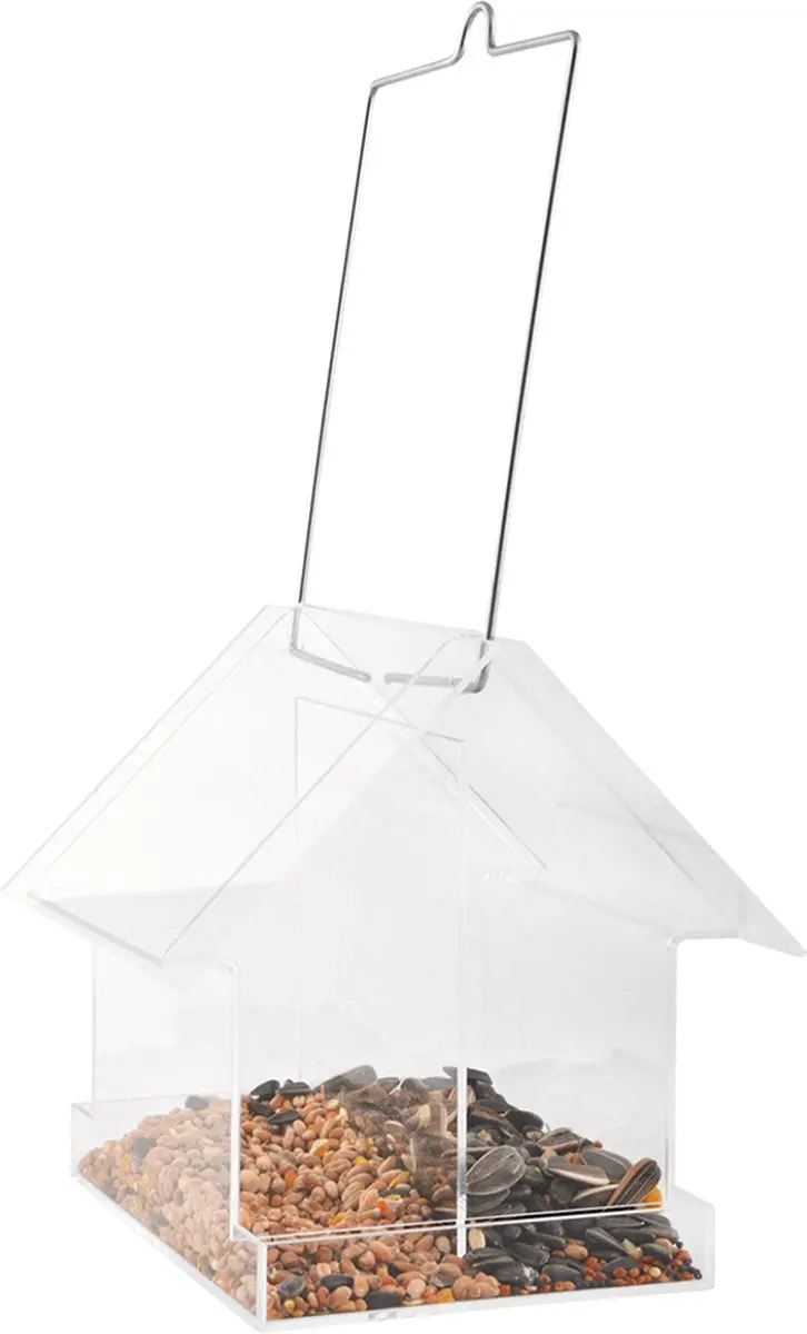 Esschert Design DUO Vogelvoederhuisje Transparant 15x15x15cm