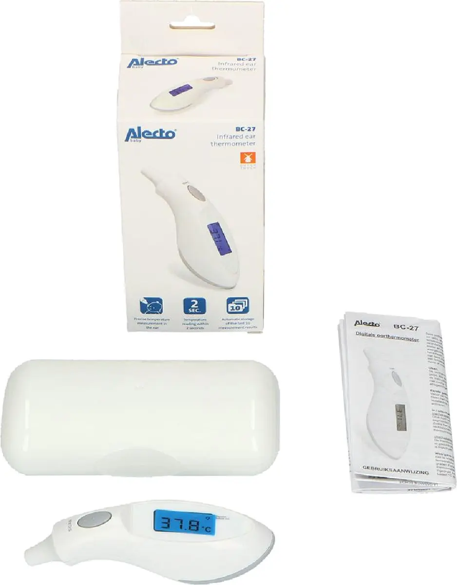Alecto BC-27 Infrarood Oorthermometer - Wit