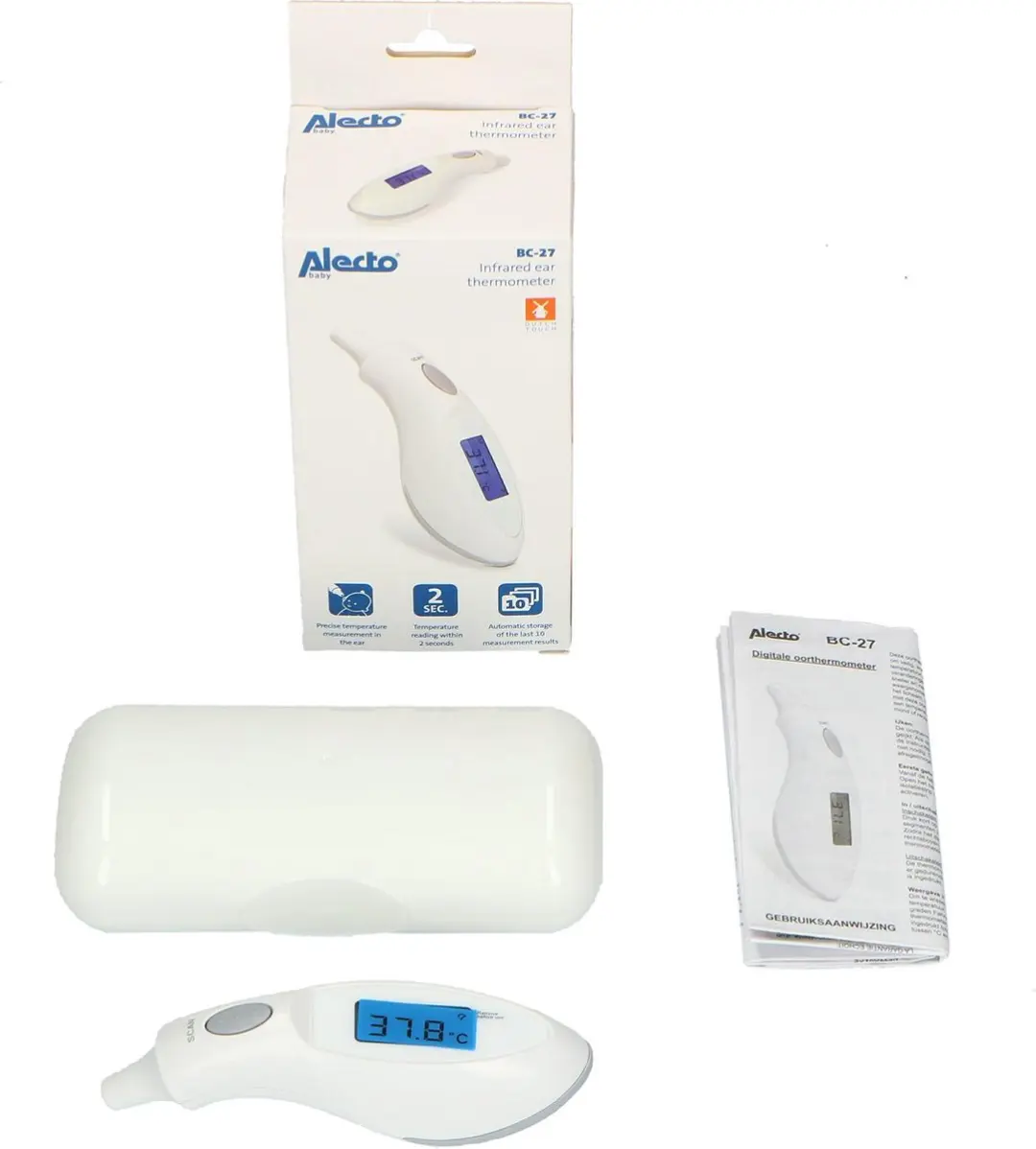 Alecto BC-27 Infrarood Oorthermometer - Wit
