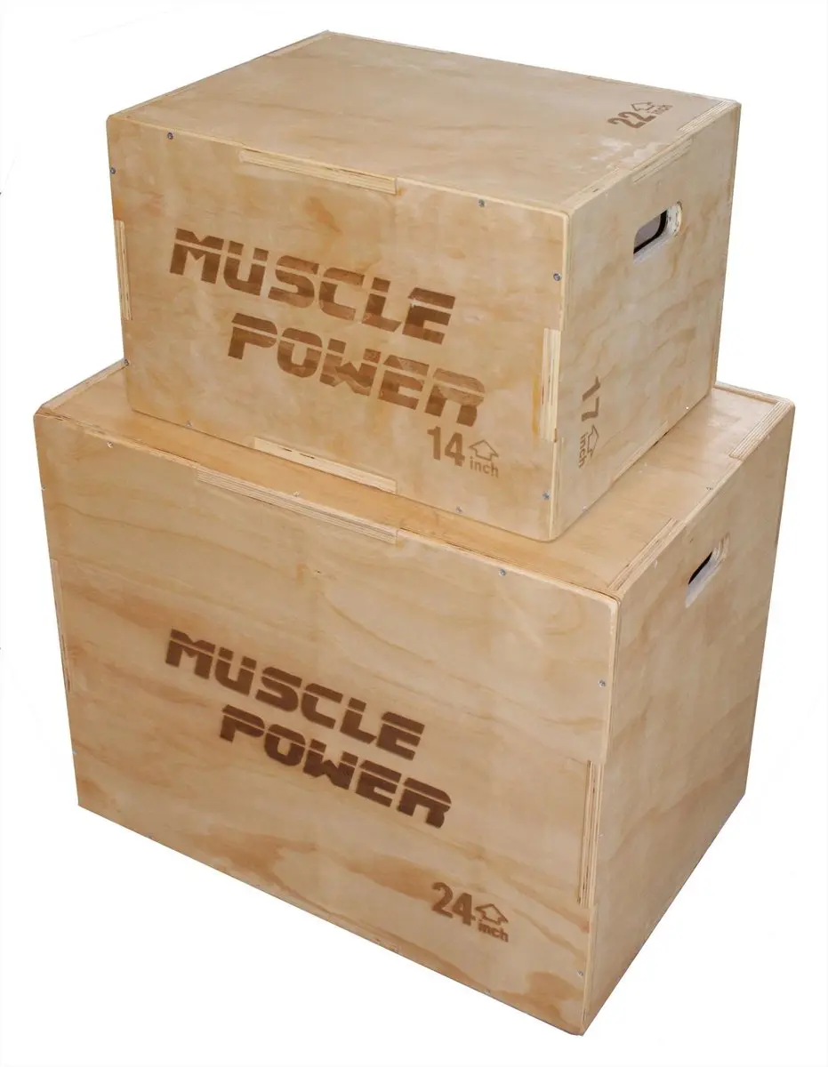 Muscle Power Houten Plyo Box Klein - 43.1x55.8cm - Bruin - afbeelding 6 van 6