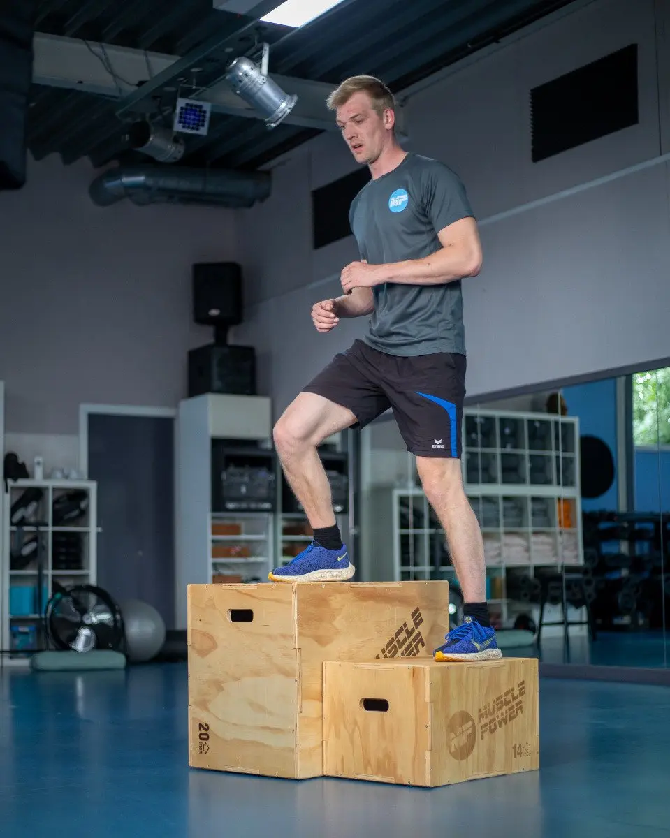 Muscle Power Houten Plyo Box Klein - 43.1x55.8cm - Bruin