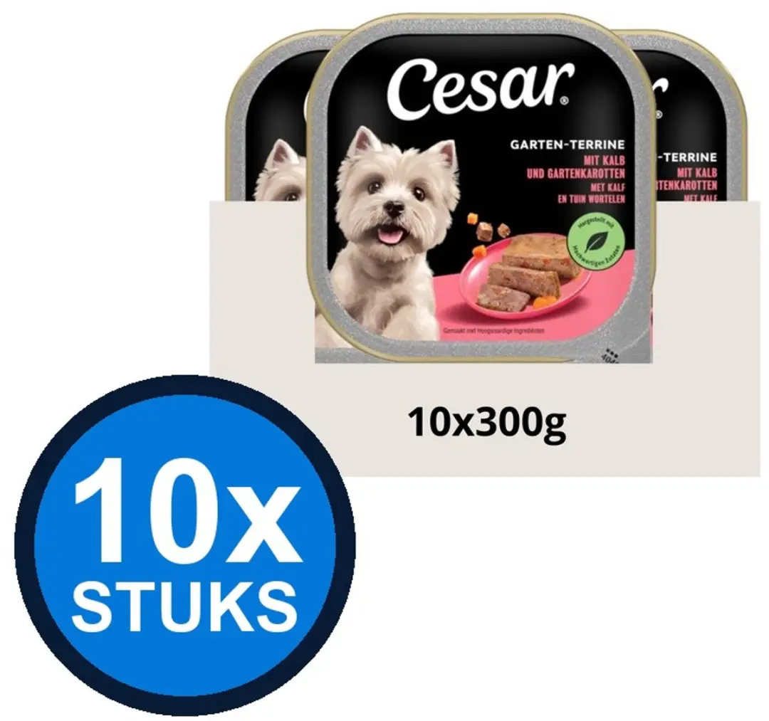 César Primeur Paté Kalf & Worteltjes Hondenvoer