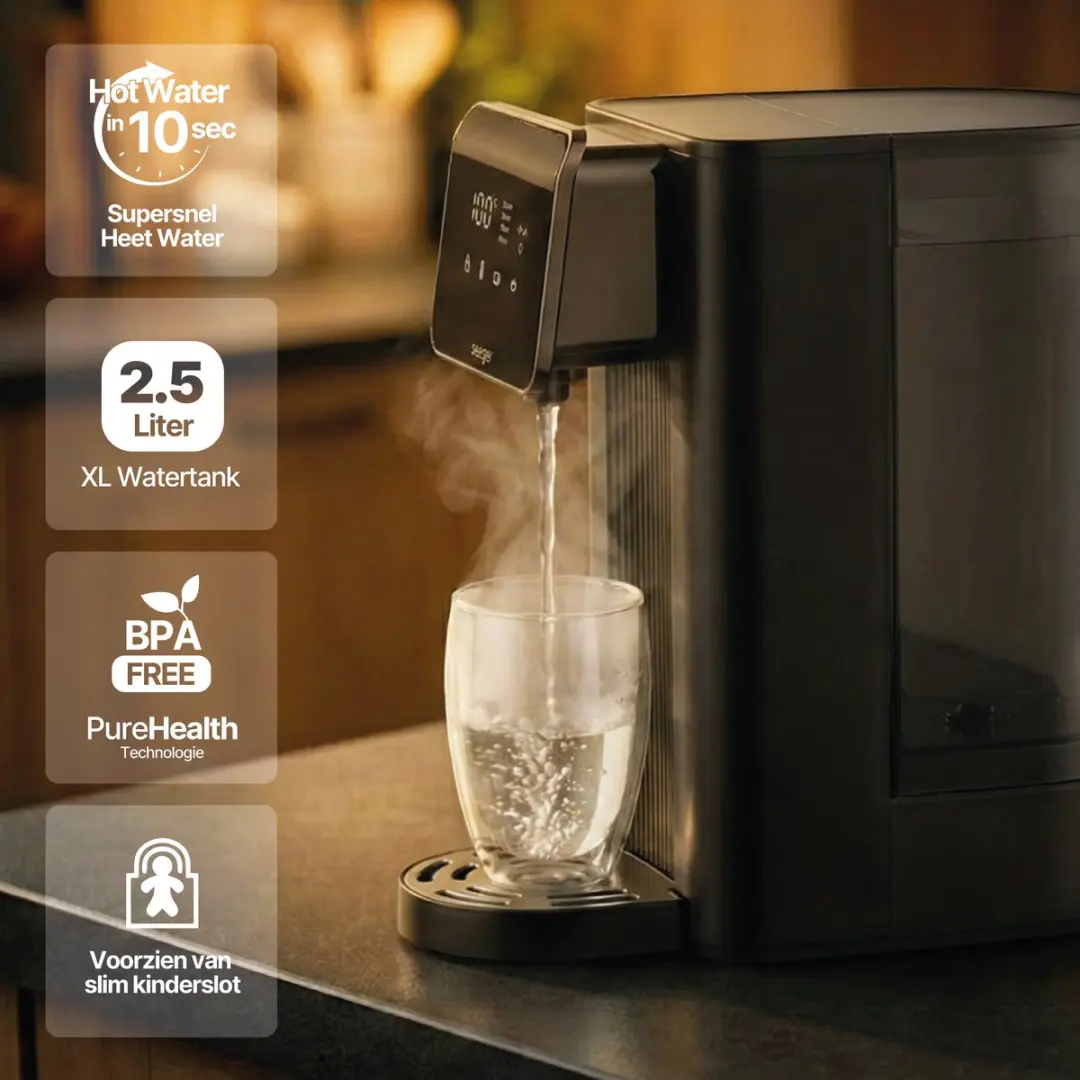 SEEGER SGR1150BK Heetwaterdispenser 2200W - Zwart