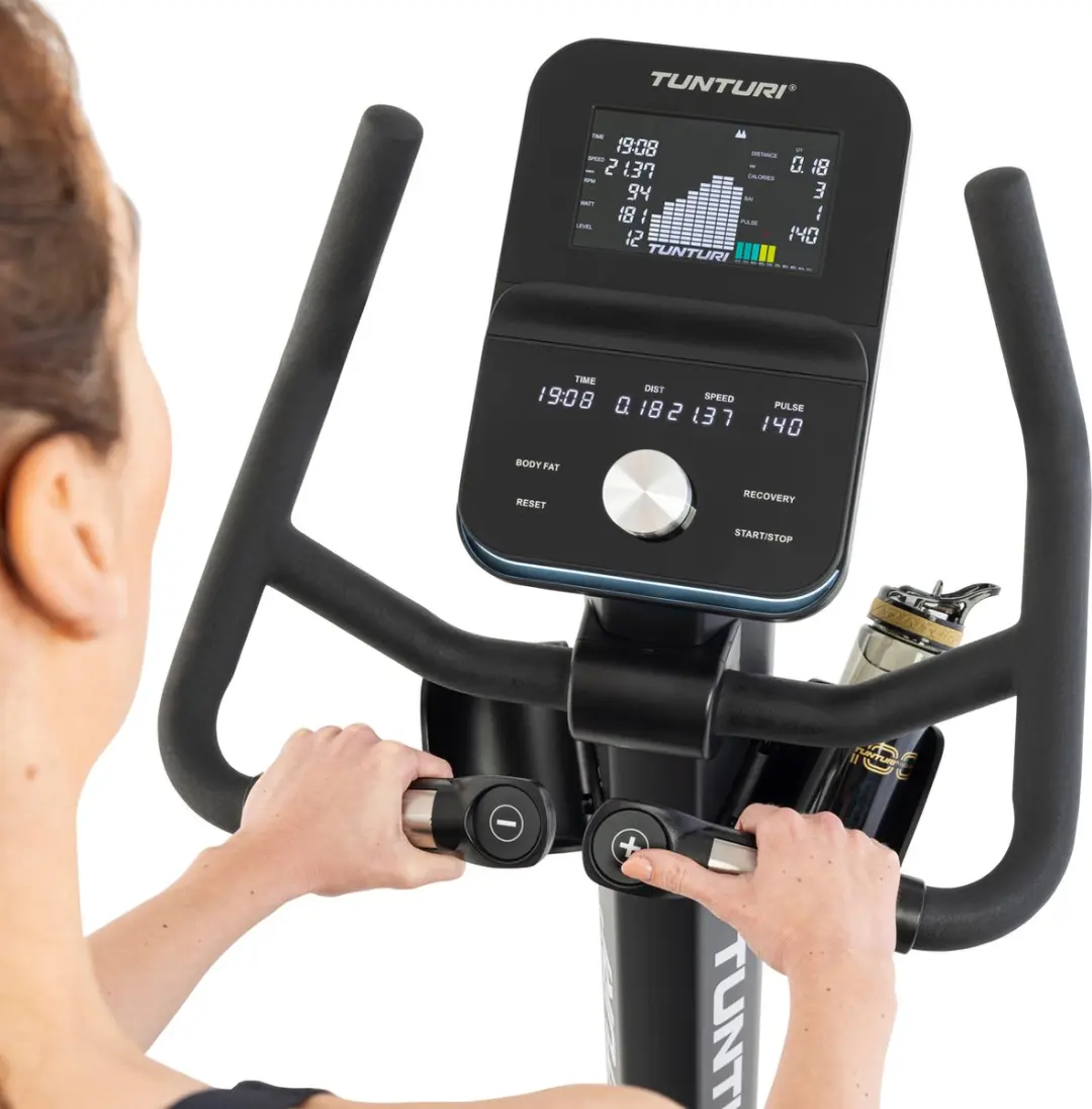 Tunturi Platinum E30 Hometrainer - 48 Weerstandsniveaus - Zwart/Zilver
