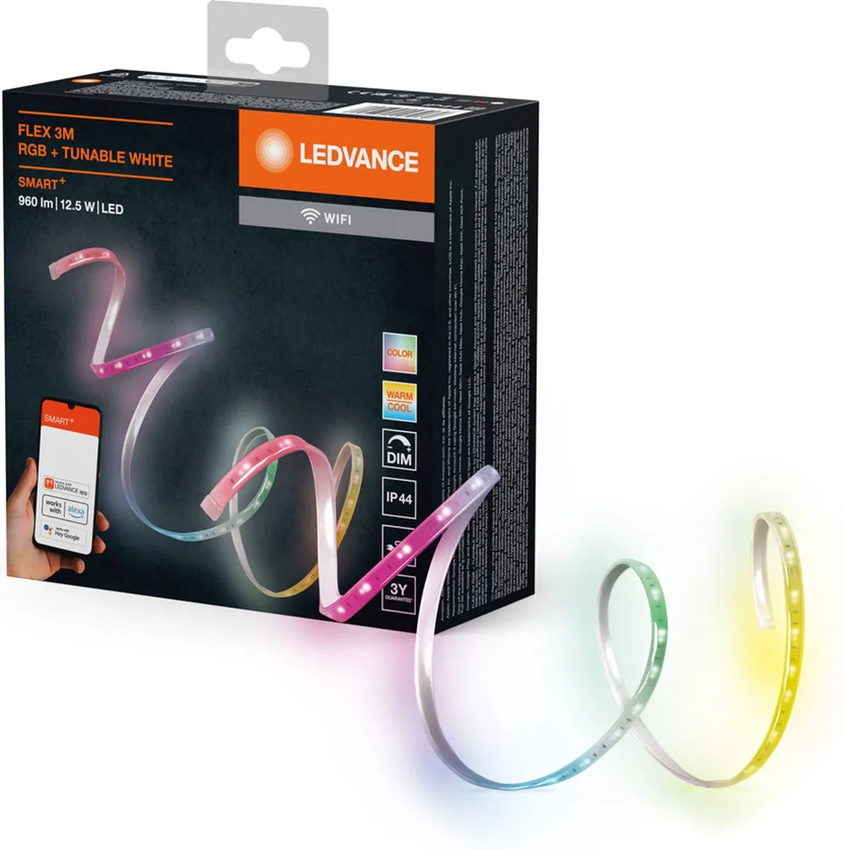 LEDVANCE SMART+ WiFi Flex Outd 3m LED Strip - 12W 790lm Wit