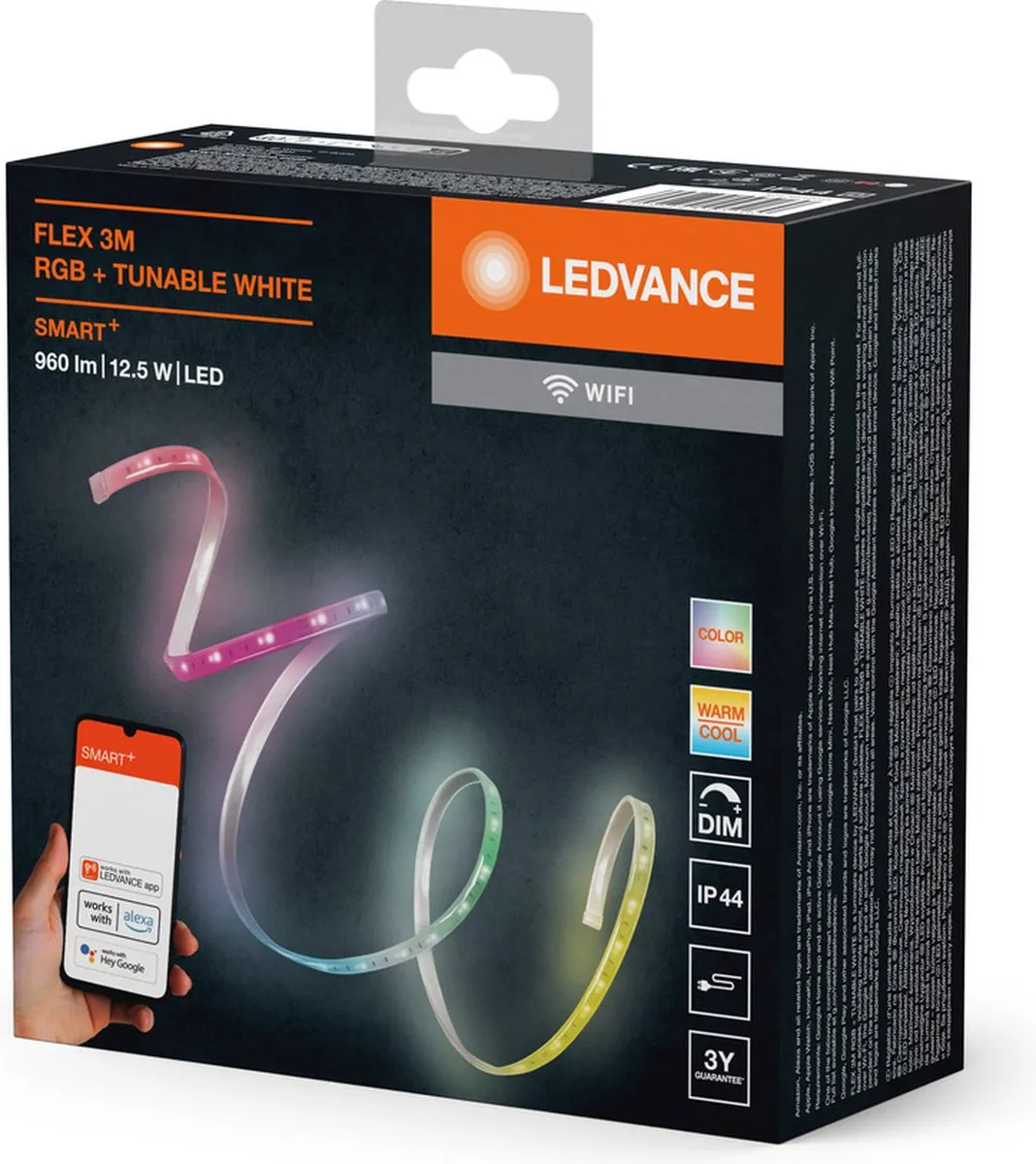 LEDVANCE SMART+ WiFi Flex Outd 3m LED Strip - 12W 790lm Wit