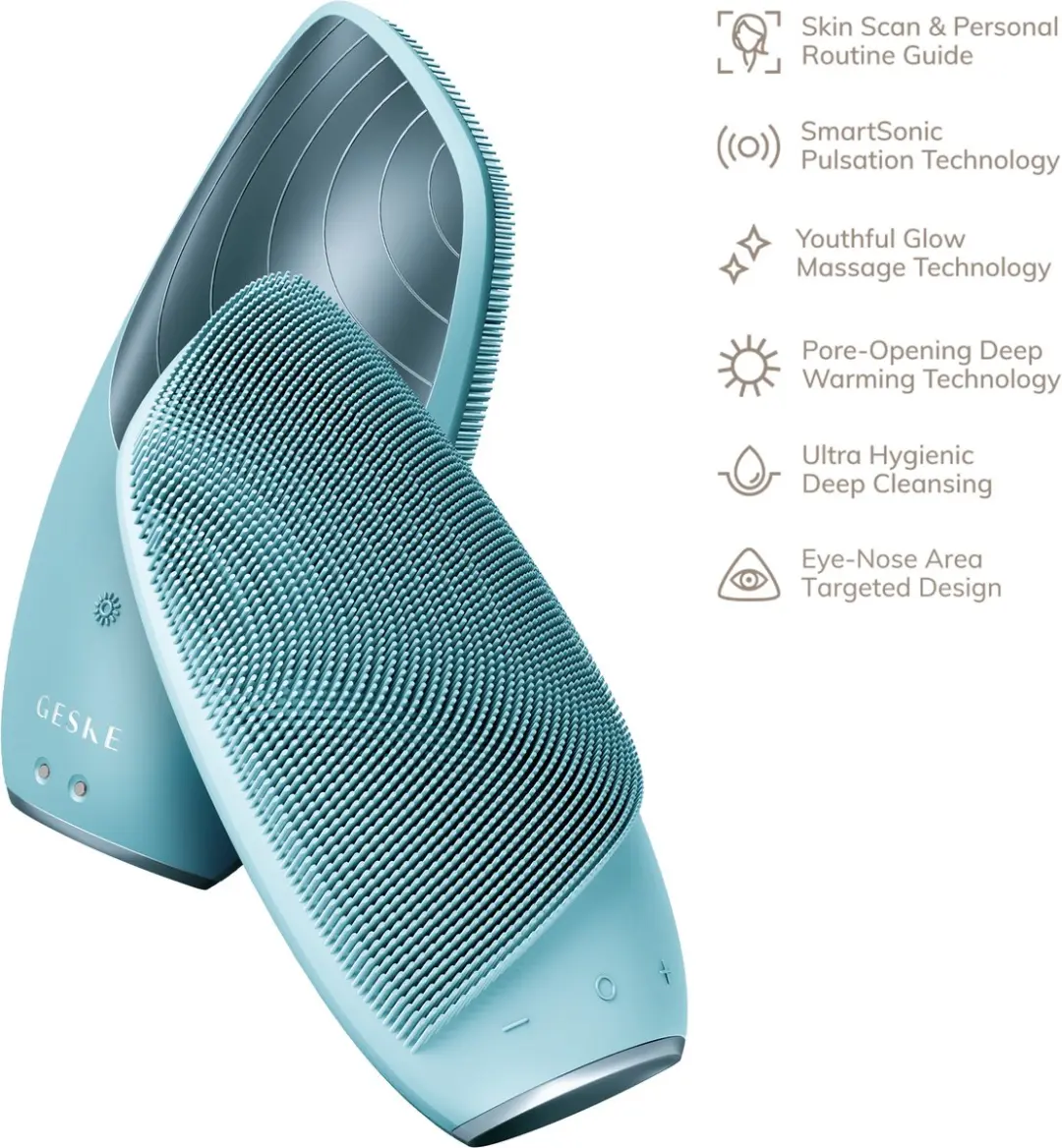 GESKE SmartAppGuided Sonic Thermo Facial Brush GK000007TQ01 - 18 Snelheden - Turquoise