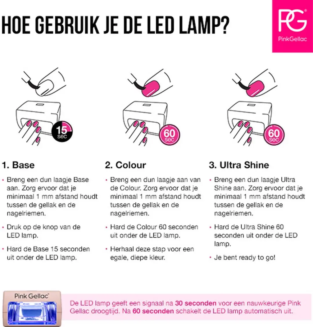 Pink Gellac Compact UV Nagellamp - Roze